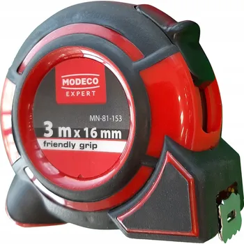 metr Svinovací metr s pogumovanou rukojetí 3 m x 16 mm Modeco