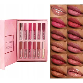 Rtěnka Sada 12 kusů Matných tekutých rtěnek – DÁREK K VALENTÝNU, rtěnka