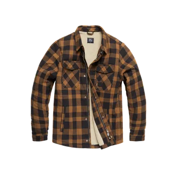 Pánská košile Košile zateplená Craft HeavyWeight Sherpa Vintage industries kostkovaná - Žlutá Velikost: 3XL