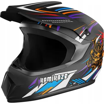 Helma na motorku Helma Kamikaze Plná přilba Kamikaze Orange - XL