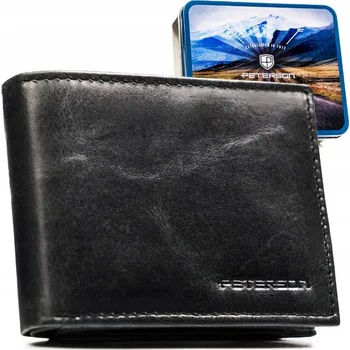 Peněženka Peterson pánská peněženka z pravé kůže černá - muž