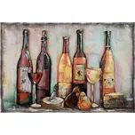 3D kovový nástěnný obraz Degustace vín – 120x80 cm + doprava zdarma