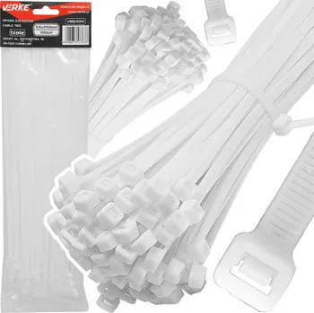 Stahovací páska Stahovací pásky 3,6x250 mm bílé 100 ks, Verke V86404