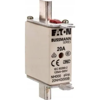 Autopojistky EATON NOŽOVÁ POJISTKA NH000 20A GG 500V
