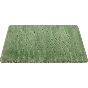 Koupelnová předložka KOUPELNOVÁ PŘEDLOŽKA PROTIUKLUZOVÁ ZELENÁ VLNY PROUŽKY ROHOŽKA SARA 60x100 cm