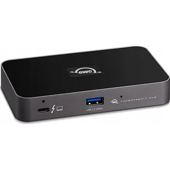 USB hub OWC Thunderbolt 4 Hub, 3x port TB4 | TB3 | USB-C 40 Gb/s + 1x USB-A 10 Gb/s