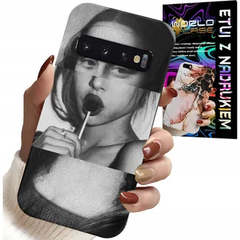 Pouzdro na mobilní telefon POUZDRO PRO SAMSUNG GALAXY S10 PLUS - MONA LISA S LÍZÁTKEM, MÓDNÍ POUZDRO