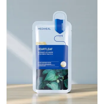 Pleťová maska Mediheal - Dermaplus Heartleaf Mask - 1ks/22ml