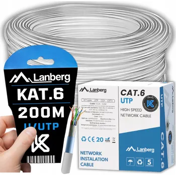 Síťový kabel Šroubovák Lanberg U/UTP kat. 6 200 m