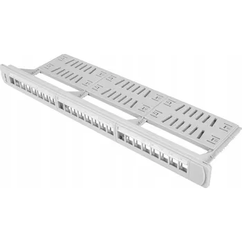 Patch panel PATCH PANEL KEYSTONE DO RACKOVÉ SKŘÍNĚ 24 PORTŮ 1U 19" LANBERG