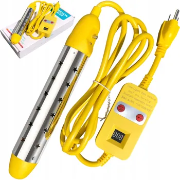 Topná tyč PONORNÉ OHŘÍVAČE DO BAZÉNU VANY VODY TOPNÉ TĚLESO 2500W S TEPLOMĚREM