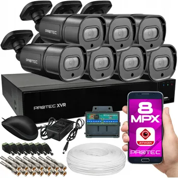 IP kamera Tubusová kamera Protec 8 Mpx AHD IP66 s infračerveným přísvitem 30 m