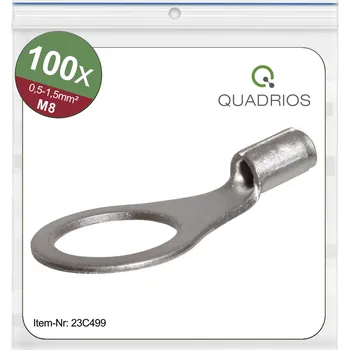 Kabelové oko Quadrios 23C499 kulaté kabelové oko Průřez (max.)=1.5 mm² Ø otvoru=8.5 mm bez izolace 100 ks