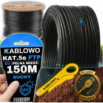 Síťový kabel EXTERNÍ KABEL LANBERG KROUCENÁ DVOJLINKA F/UTP CAT.5E 150M