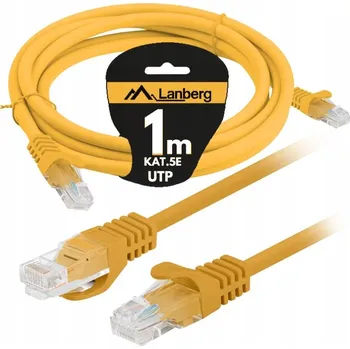 Síťový kabel KABEL LAN SÍŤOVÝ RJ45 CCA ETHERNET KAT.5E CAT U/UTP 1M LANBERG