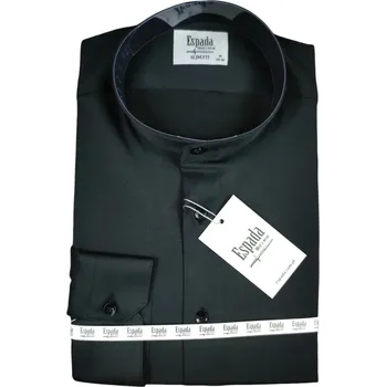 Pánská košile Klasická košile slim fit tmavě modrá elegantní ESP06 - M