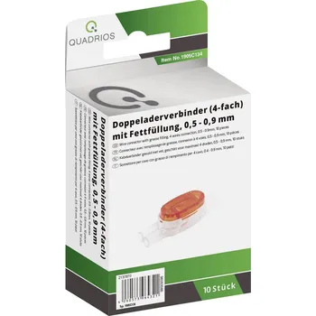 Quadrios 1905C134, kabelová rychlosvorka, 0.50-0.90 mm², kontakty 4, červená, 10 ks