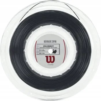 Struna na výplet tenisové rakety Tenisový výplet Wilson Revolve Spin 1,25 mm černý z role