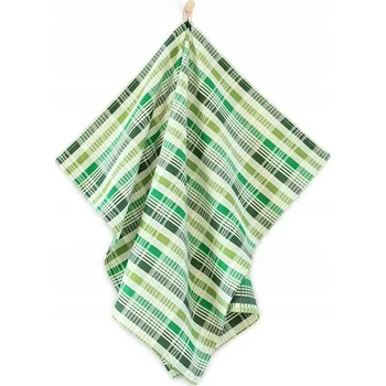 Utěrka Kuchyňská Utěrka 50x70 Tokijsko zelený károvaný vzor Zwoltex