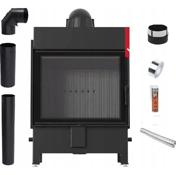 Krbová vložka KRBOVÁ VLOŽKA LUCY 15 kW ČERNÁ OCELOVÁ EKODESIGN SADA