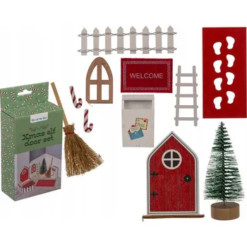 Vánoční dekorace Vánoční sada Elfí dveře Vstup pro elfy Santa Clause dekorace