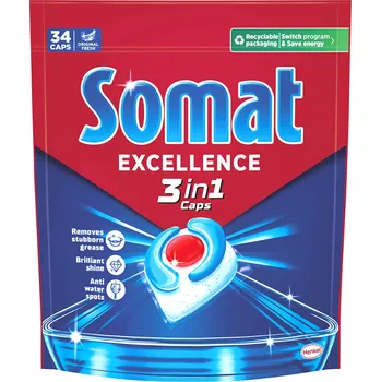 Tableta do myčky Somat Excellence Kapsle do myčky 3v1 615,4 g (34 kusů)