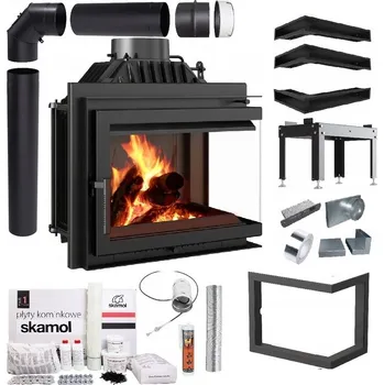 Krbová vložka Krbová vložka rohový SIMPLE PRAVÝ 8 EKO SET TRUBKY, TRUBKY, DESKY