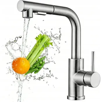 Vodovodní baterie Vytahovací Kuchyňská Baterie Dřezová Vodovodní Kohoutek se 2 Režimy Vytahovací Sprcha