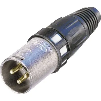 Elektrický konektor Neutrik NC3MXCC XLR konektor zástrčka, rovná Pólů: 3 stříbrná 1 ks
