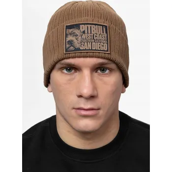 Čepice Pitbull čepice beanie hnědá, univerzální velikost