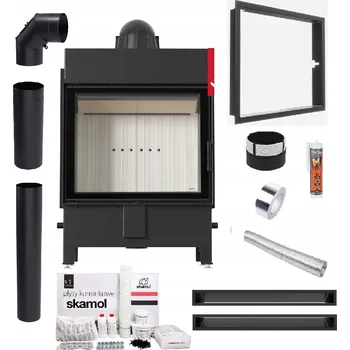 Krbová vložka KRBOVÁ VLOŽKA LUCY 15 kW OCELOVÁ TEPLOVZDUŠNÁ ECODESIGN SADA