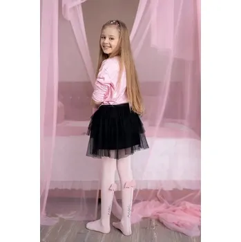 Knittex dětské punčocháče šedé polyamidové, velikost 134