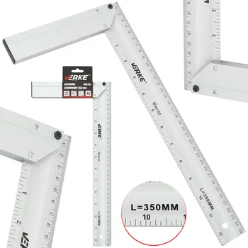 Úhloměr Úhelník hliníkový 350mm, Verke V06152
