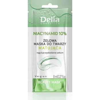 Pleťová maska DELIA Želová maska na obličej s 10% niacinamidem, 8 ml