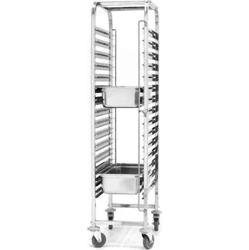 Příborník a kredenc Pojízdný vozík Profi Line na tácy – 15 x GN 1/1, HENDI