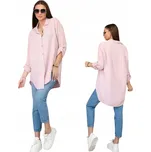 Kesi dámská košile s dlouhým rukávem, bez vzoru, transparentní (bezbarvá) ART208, univerzální velikost