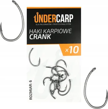 Rybářský háček UNDERCARP Teflonové kaprové háčky CRANK 6