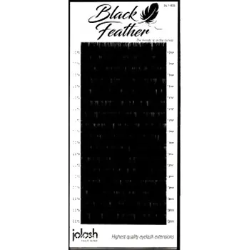 Umělé řasy Jolash Black Feather Lashes Černé Řasy D 0,07 15 mm