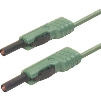 Měřicí kabel Hirschmann Test a Measurement MLB 100/1 V gn měřicí kabel lamelová zástrčka 4 mm lamelová zástrčka 4 mm 1.00 m zelená 1 ks