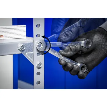 Klíč BGS 6545, Sada otevřených a očkoplochých klíčů s ráčnou | 8 - 19 mm | 12dílná