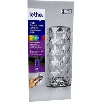 Lampička Lethe Křišťálová lampička RGB s efektem růže