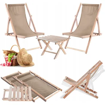 Zahradní lehátko Lehátko Kadax béžové dřevěné