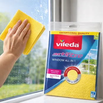 Utěrka Vileda Actifibre utěrka na okna bez Hadřík , savá, 1 Ks 36x32 cm