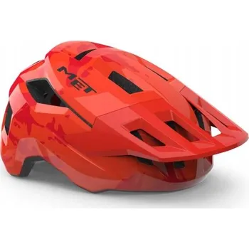 Cyklistická přilba Dětská cyklistická helma Met Shelter, velikost 52-56 cm, červená