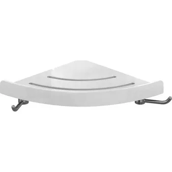 Koupelnový nábytek EBS Rohová polička 21 x 21 cm, bílý plast