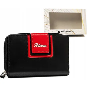 Peněženka Peterson dámská peněženka z pravé kůže, černá