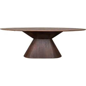 Jídelní stůl LABEL51 Oválný jídelní stůl JAGGER tmavě hnědý 200x110 cm SE-23.137