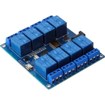 Relé Napájecí, Vývojový nástroj pro motory a robotiku, USB-RELAY08, Relé, Seeit