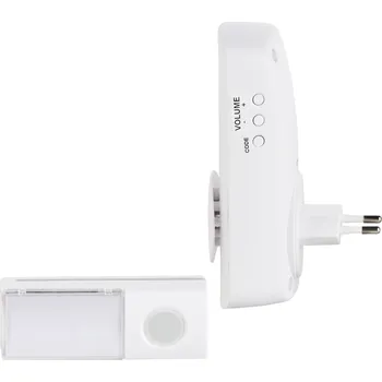 Domovní zvonek bezdrátový gong kompletní sada s bleskem, se jmenovkou Heidemann 70827 HX Ocean 230 V