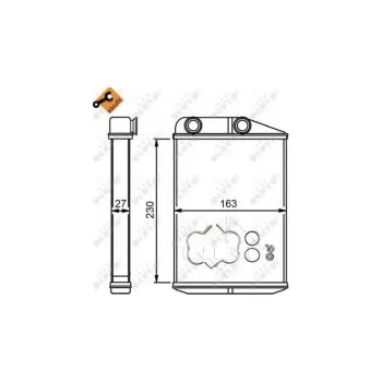 Chladič motoru Výměník tepla, vnitřní vytápění NRF 54309